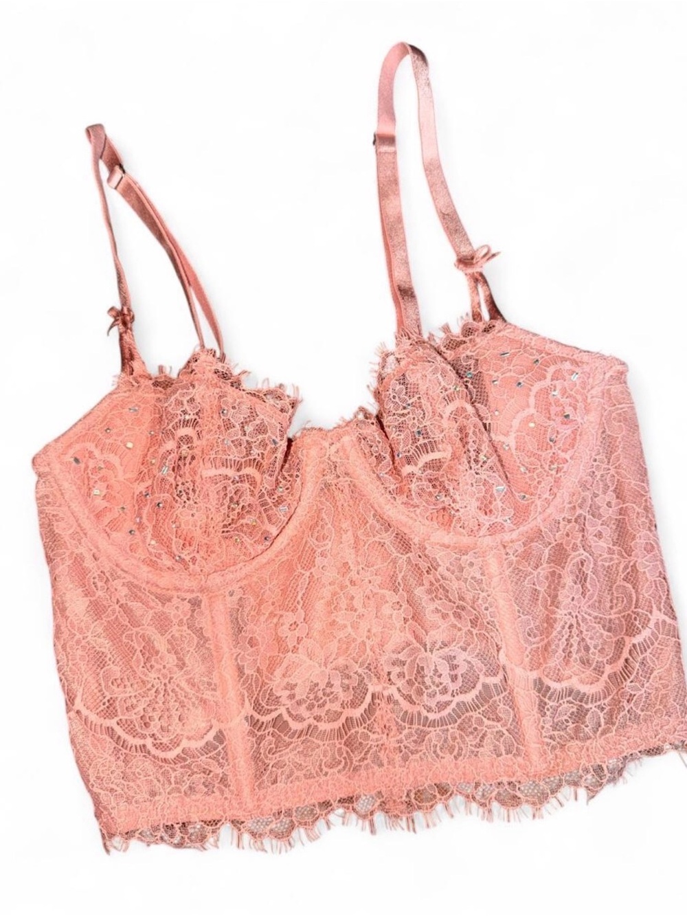Victoria's Secret Pink Lace Longline Bralette